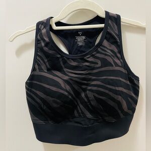 Knix Black and Brown Zebra Sports Bra